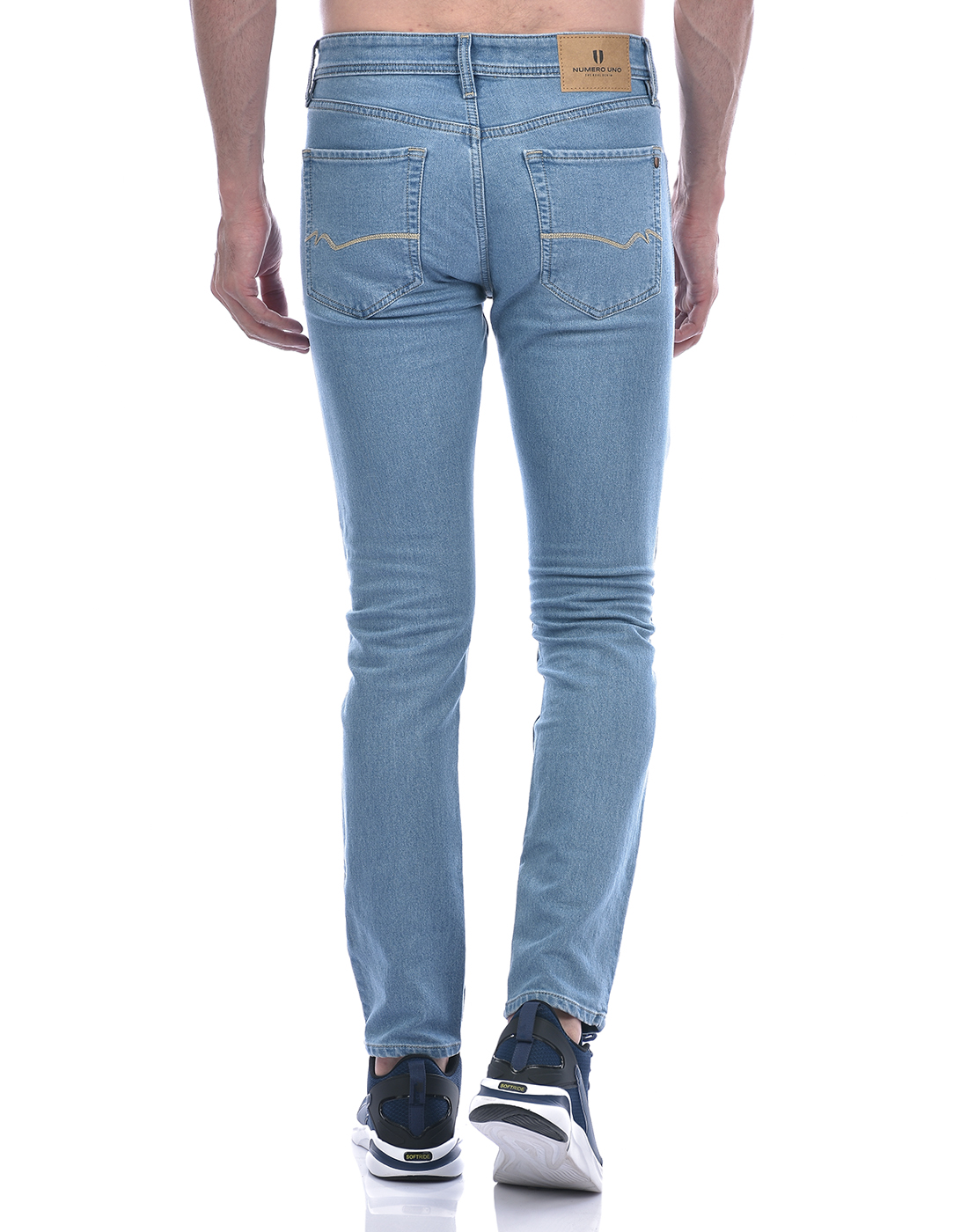 Numero Uno Men Solid Light Blue Jeans